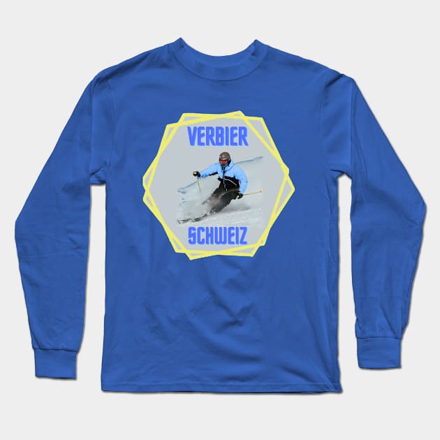 Verbier, Switzerland Long Sleeve T-Shirt by Papilio Art